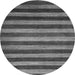 Round Abstract Gray Modern Rug, abs1413gry