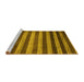 Sideview of Machine Washable Abstract Yellow Modern Rug, wshabs1413yw