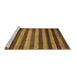 Sideview of Machine Washable Abstract Brown Modern Rug, wshabs1413brn