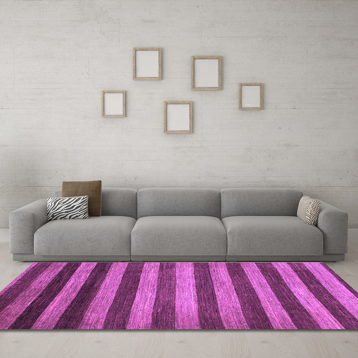 Machine Washable Abstract Purple Modern Area Rugs in a Living Room, wshabs1413pur