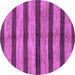 Round Oriental Purple Modern Rug, abs1414pur