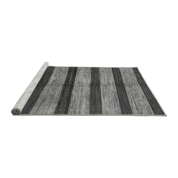 Sideview of Machine Washable Oriental Gray Modern Rug, wshabs1414gry