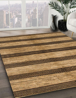 Abstract Yellow Oriental Rug in Family Room, abs1414