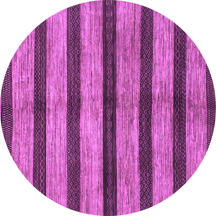 Round Machine Washable Oriental Purple Modern Area Rugs, wshabs1414pur