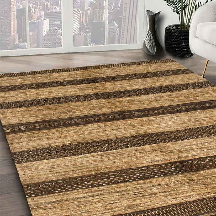 Abstract Yellow Oriental Rug in Family Room, abs1414