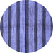 Round Oriental Blue Modern Rug, abs1414blu