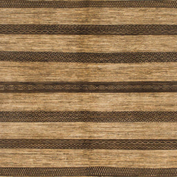 Square Abstract Yellow Oriental Rug, abs1414