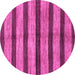 Round Oriental Pink Modern Rug, abs1414pnk