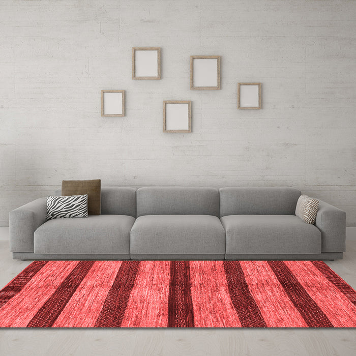 Modern Red Washable Rugs