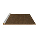 Sideview of Machine Washable Abstract Bakers Brown Rug, wshabs1415