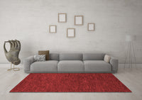 Machine Washable Abstract Red Modern Rug, wshabs1415red