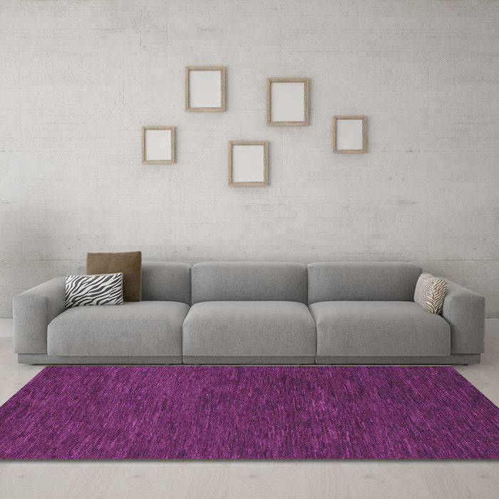 Machine Washable Abstract Purple Modern Area Rugs in a Living Room, wshabs1415pur