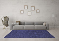 Machine Washable Abstract Blue Modern Rug, wshabs1415blu