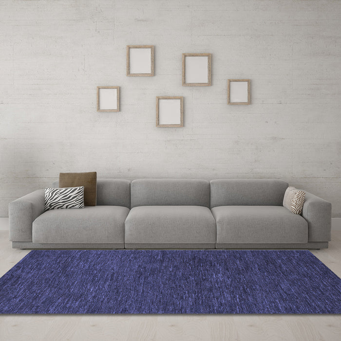 Machine Washable Abstract Blue Modern Rug in a Living Room, wshabs1415blu