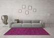 Machine Washable Abstract Pink Modern Rug in a Living Room, wshabs1415pnk