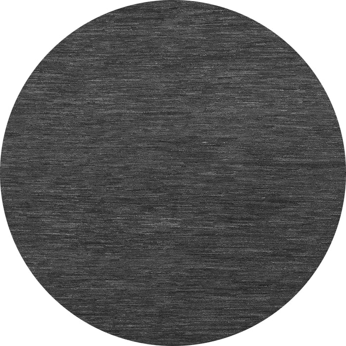 Round Machine Washable Abstract Gray Modern Rug, wshabs1415gry