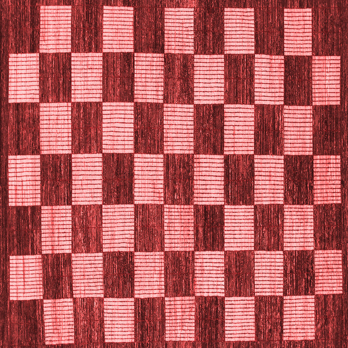 Machine Washable Checkered Red Modern Rug, wshabs1416red