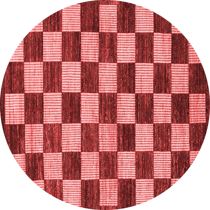 Machine Washable Checkered Red Modern Rug, wshabs1416red