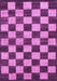 Machine Washable Checkered Purple Modern Area Rugs, wshabs1416pur