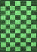 Checkered Emerald Green Modern Rug, abs1416emgrn