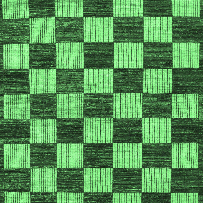 Checkered Emerald Green Modern Rug, abs1416emgrn
