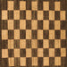 Square Checkered Brown Modern Rug, abs1416brn