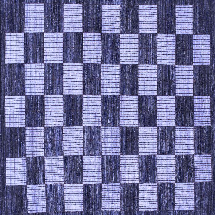 Square Machine Washable Checkered Blue Modern Rug, wshabs1416blu