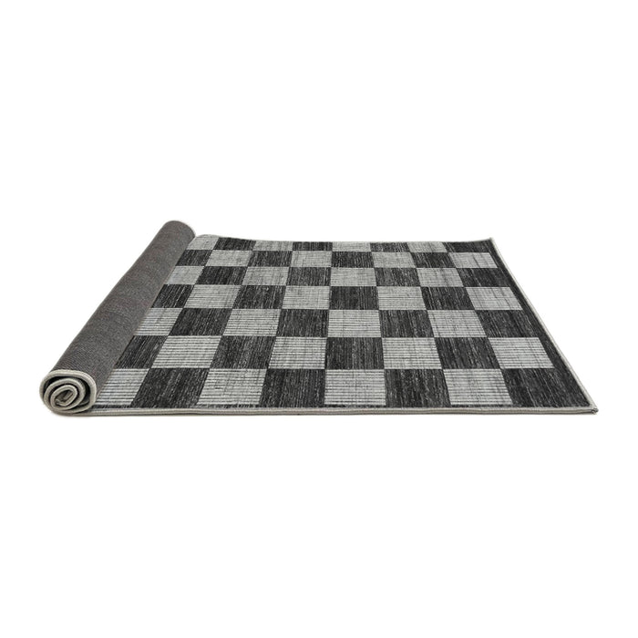 Sideview of Checkered Gray Modern Rug, abs1416gry