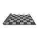 Sideview of Checkered Gray Modern Rug, abs1416gry