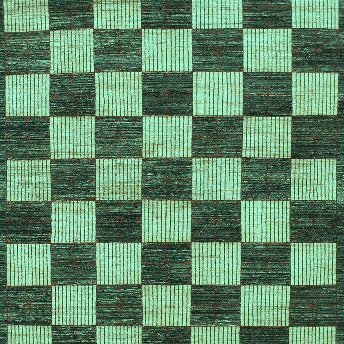 Checkered Turquoise Modern Rug, abs1416turq