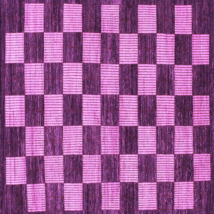 Square Checkered Purple Modern Rug, abs1416pur