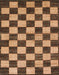 Abstract Red Brown Checkered Rug, abs1416