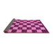 Sideview of Checkered Pink Modern Rug, abs1416pnk