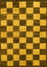 Machine Washable Checkered Yellow Modern Rug, wshabs1416yw