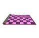 Sideview of Checkered Purple Modern Rug, abs1416pur