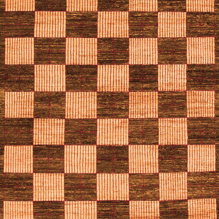 Checkered Orange Modern Rug, abs1416org