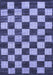 Machine Washable Checkered Blue Modern Rug, wshabs1416blu