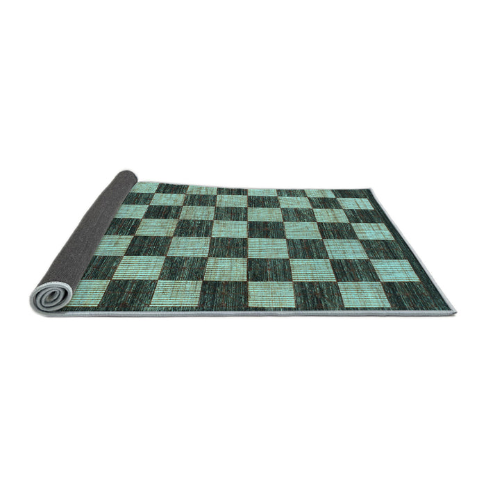 Sideview of Checkered Light Blue Modern Rug, abs1416lblu