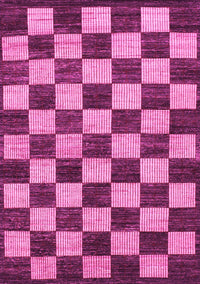 Checkered Pink Modern Rug, abs1416pnk