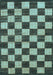 Machine Washable Checkered Light Blue Modern Rug, wshabs1416lblu