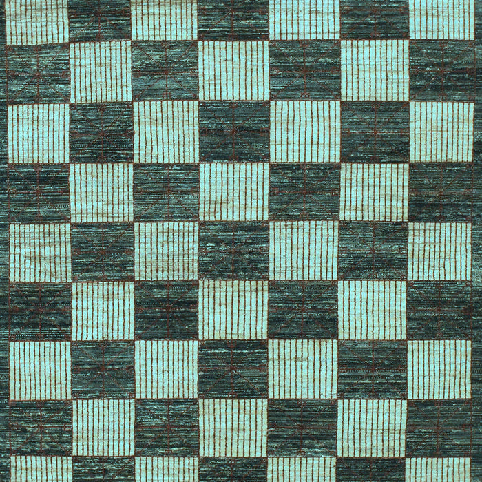 Machine Washable Checkered Light Blue Modern Rug, wshabs1416lblu