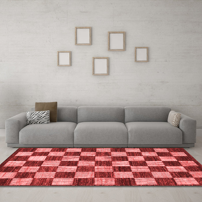 Modern Red Washable Rugs