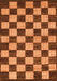 Machine Washable Checkered Orange Modern Area Rugs, wshabs1416org