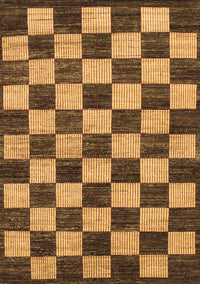 Checkered Brown Modern Rug, abs1416brn