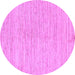 Round Solid Purple Modern Rug, abs1417pur