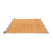 Sideview of Machine Washable Solid Orange Modern Area Rugs, wshabs1417org