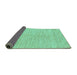 Sideview of Solid Turquoise Modern Rug, abs1417turq