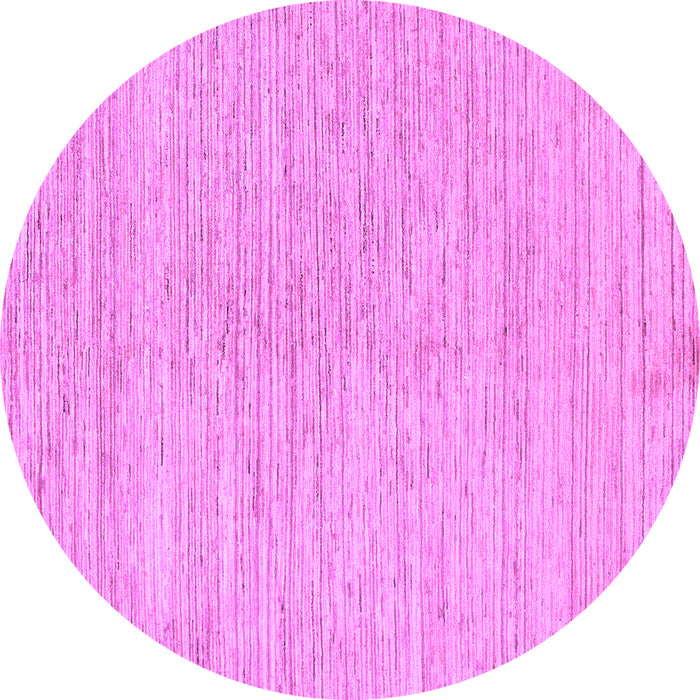 Round Machine Washable Solid Purple Modern Area Rugs, wshabs1417pur