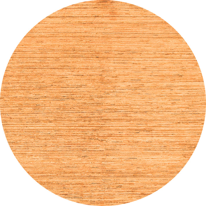 Round Solid Orange Modern Rug, abs1417org