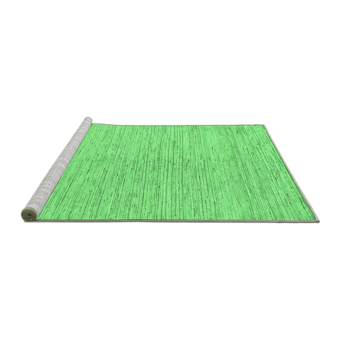 Sideview of Machine Washable Solid Emerald Green Modern Area Rugs, wshabs1417emgrn